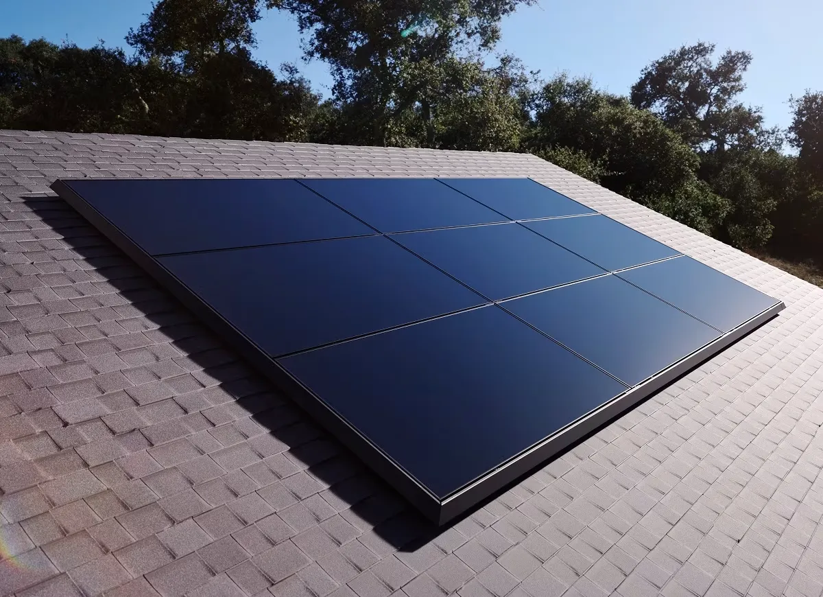 All-black solar panels with a uniform, seamless appearance